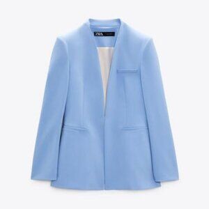 Zara Dusty Blue Blazer - Brand New